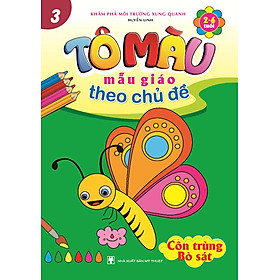 Download sách Tô Màu Mẫu Giáo Theo Chủ Đề 3 - Côn Trùng Bò Sát